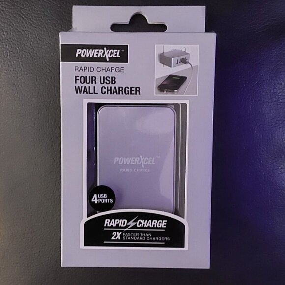 Rapid Charge 4 USB Wall Charger | Powerxcel - Picture 1 of 2